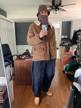 Load image into Gallery viewer, 1990s Armani Tan Suede Mouton Jacket - Size L