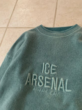 Load image into Gallery viewer, 1990s Armani Embroidered "Ice Arsenal" Faded Knitted Sweater - Size L