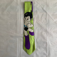 Load image into Gallery viewer, 2000s Yohji Yamamoto Purple and Green Astro Boy Necktie - Size OS