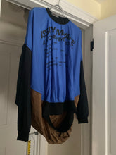 Load image into Gallery viewer, aw1987 Issey Miyake Blue Nylon Circle Pattern Staff Crewneck - Size OS