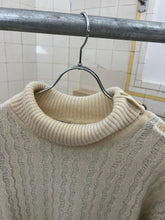 Load image into Gallery viewer, 1980s Marithe Francois Girbaud x Maillaparty Wavy Stripe Sweater with Neck Shoulder Seam Buttons - Size XL