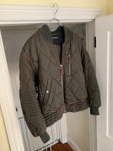 Load image into Gallery viewer, aw1992 Issey Miyake Forest Green Articulated Paneled Cropped Nylon Bomber - Size L