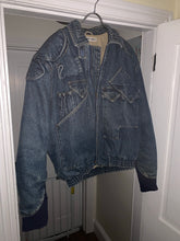 Load image into Gallery viewer, aw1986 Katharine Hamnett Denim Cargo Bomber Jacket - Size L