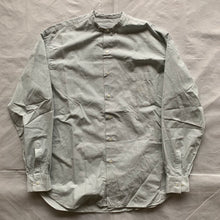 Load image into Gallery viewer, 1990s Armani Soft Blue Diagonal Weave Pattern Shirt - Size L