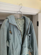 Load image into Gallery viewer, 1990s Armani Faded Olive Hooded Bomber with Modular Kangaroo Pouch - Size L