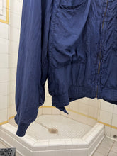 Load image into Gallery viewer, aw1986 Katharine Hamnett Silk Navy Cargo Bomber - Size OS