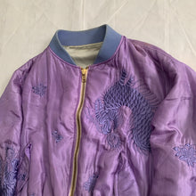 Load image into Gallery viewer, ss1993 Yohji Yamamoto Sample Purple Silk Dragon Embroidered Bomber - Size M