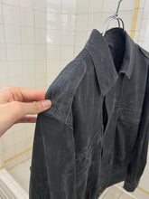 Load image into Gallery viewer, 1980s Armani Cropped Waxed Linen Military Blouson - Size S