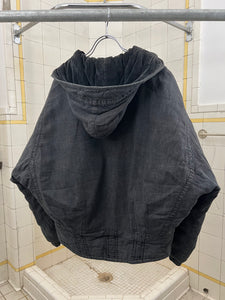 1980s Armani Padded Cropped Hooded Bomber - Size M