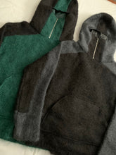 Load image into Gallery viewer, 2000s Vintage Grey and Black Mohair Ninja Hoodie - Size M