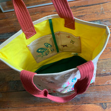 Load image into Gallery viewer, 2000s Issey Miyake x Lee Jean x Naoki Takizawa Illustrated Tote - Size OS