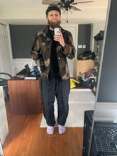 Load image into Gallery viewer, aw1997 Issey Miyake Wool Camo Blazer with Leather Trim - Size L