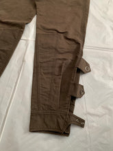 Load image into Gallery viewer, 2000s Armani Mud Brown Flared Military Bondage Pants - Size L
