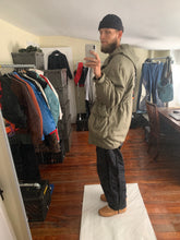 Load image into Gallery viewer, 1990s Katharine Hamnett Khaki Silk Military Parka - Size XL