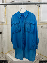 Load image into Gallery viewer, 1980s Katharine Hamnett Blue Silk Cargo Shirt - Size M