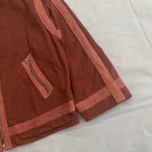 Load image into Gallery viewer, 1990s Armani Object Dyed Bordeaux Blouson with Pink Contrast Pipping - Size XL