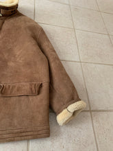 Load image into Gallery viewer, 1990s Armani Tan Suede Mouton Jacket - Size L