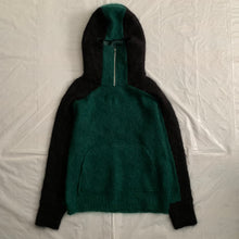 Load image into Gallery viewer, 2000s Vintage Green and Black Mohair Ninja Hoodie - Size M
