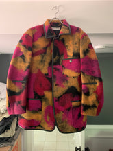 Load image into Gallery viewer, aw1997 Issey Miyake Wool Vibrant Camo Blazer with Leather Trim - Size L