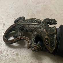 Load image into Gallery viewer, 1990s Armani Lizard Buckle with Swarovski Crystal Belt - Size OS