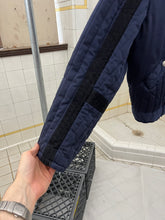 Load image into Gallery viewer, 1980s Armani Padded Navy Cropped Bomber with Black Contrast Trim Detailing - Size L