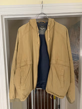 Load image into Gallery viewer, 1990s Armani Faded Yellow Paneled Hooded Work Jacket  - Size XL