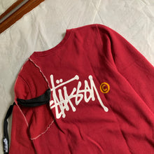 Load image into Gallery viewer, 2015 Kiko Kostadinov x Stussy Red Reconstructed Crewneck Sweater - Size M
