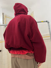 Load image into Gallery viewer, 1980s Katharine Hamnett Velour Circle Pattern Hooded Bomber - Size XL