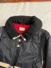 Load image into Gallery viewer, 1990s Armani Navy Pillow Neck Bondage Jacket with Removable Sleeves - Size L