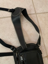 Load image into Gallery viewer, ss2005 Issey Miyake Black Leather Body Holster Bag - Size OS