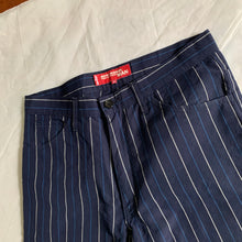 Load image into Gallery viewer, ss2002 Junya Watanabe Pinstripe Navy Poem Pants - Size M