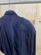 Load image into Gallery viewer, aw1986 Katharine Hamnett Silk Navy Cargo Bomber - Size OS