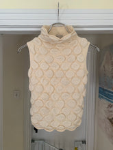 Load image into Gallery viewer, 1990s Armani Cream 3D Design Sleeveless Pullover Knit - Size S