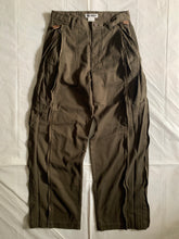 Load image into Gallery viewer, ss2001 Issey Miyake Dark Khaki Front Zipper Trousers - Size S