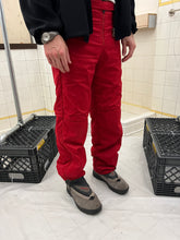 Load image into Gallery viewer, 2000s Armani Red Futuristic Padded Nylon Pants - Size M
