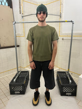Load image into Gallery viewer, 2000s Mandarina Duck Khaki Green Knit Tee with Jersey Sleeves - Size M