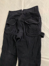 Load image into Gallery viewer, 2000s Armani Deep Black Articulated Corduroy Carpenter Pants - Size M