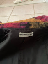 Load image into Gallery viewer, aw1997 Issey Miyake Wool Vibrant Camo Blazer with Leather Trim - Size L