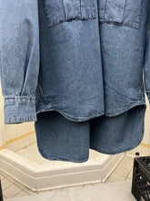 Load image into Gallery viewer, 1980s Katharine Hamnett Light Wash Denim Cargo Shirt - Size L