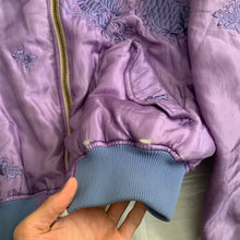 Load image into Gallery viewer, ss1993 Yohji Yamamoto Sample Purple Silk Dragon Embroidered Bomber - Size M