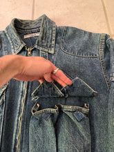 Load image into Gallery viewer, 1980s Katharine Hamnett Washed Denim Cargo Bomber - Size OS