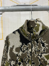 Load image into Gallery viewer, 2000s Griffin Zippered Intarsia Camo Knit Jacket - Size M