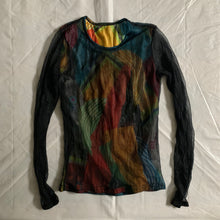 Load image into Gallery viewer, ss1997 Yohji Yamamoto Mesh Geometric Print Top - Size M