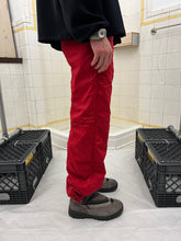 Load image into Gallery viewer, 2000s Armani Red Futuristic Padded Nylon Pants - Size M
