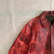 Load image into Gallery viewer, aw2009 - Yohji Yamamoto x Justin Davis Uzi Pinup Red Leather Jacket - Size M