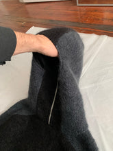 Load image into Gallery viewer, 2000s Vintage Grey and Black Mohair Ninja Hoodie - Size M