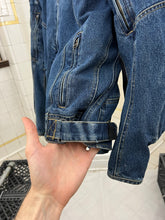 Load image into Gallery viewer, Vintage Padded Denim Moto Jacket - Size M