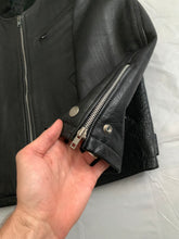 Load image into Gallery viewer, 1990 CDGH Cropped Black Leather Bomber Jacket - Size OS
