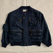 Load image into Gallery viewer, 1990s Vintage DKNY Textured Nylon Cargo Bomber Jacket - Size S