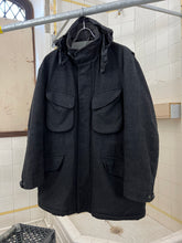 Load image into Gallery viewer, Late 1990s Mandarina Duck Thick Wool M65 Jacket with Black Nylon Hood - Size L
